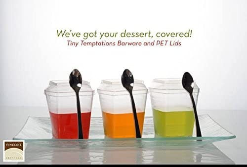 10 Pack 5.4oz Plastic Dessert Cups/Pots with Lids - Decodine