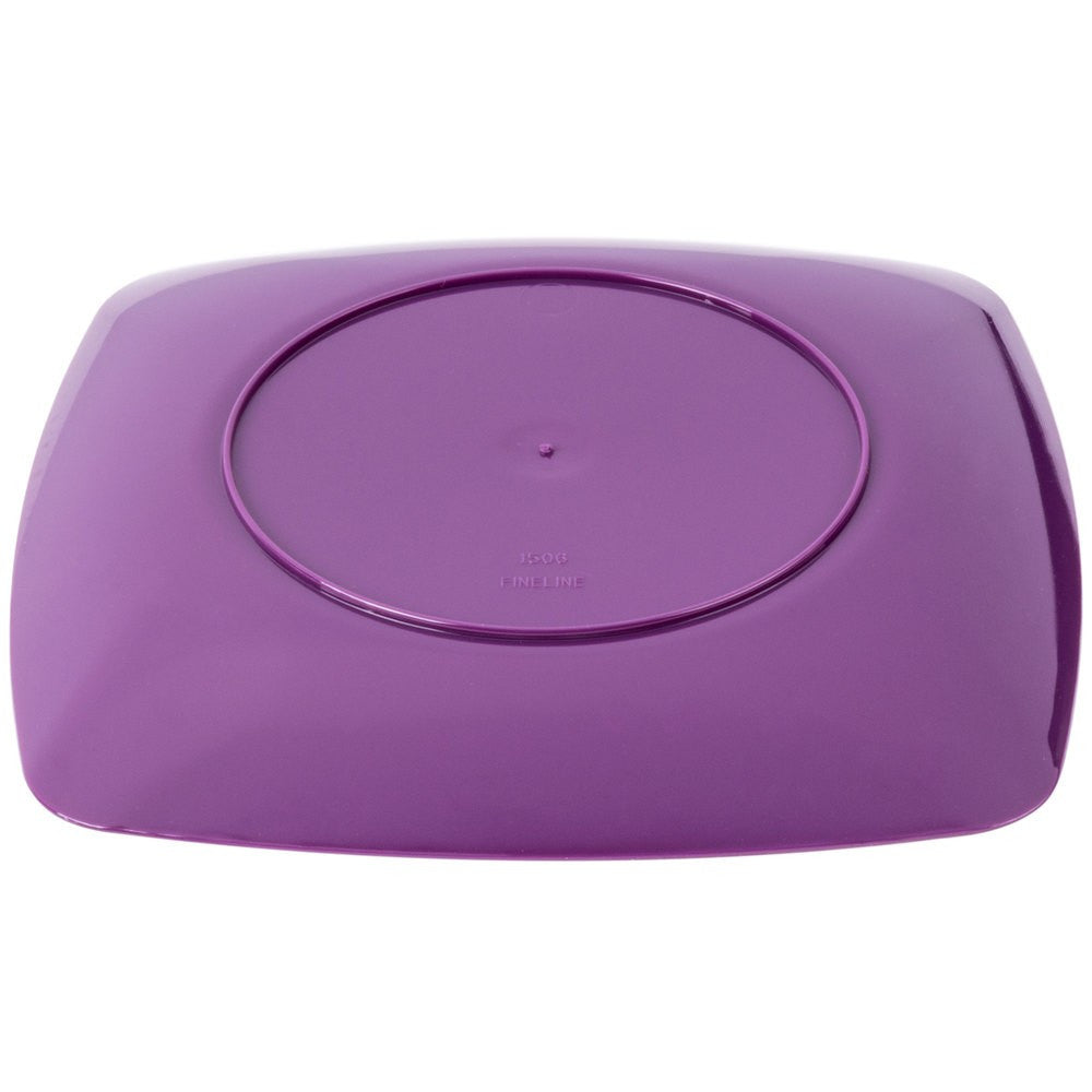 10 Pack 5.5" Square Plastic Purple/Mauve Dessert Plates - Decodine