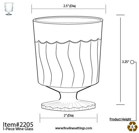 10 Pack 5.5oz Plastic Wine Glasses - Wine Cups - Decodine