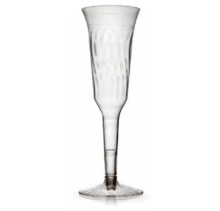 10 Pack 5oz Plastic Champagne Flutes (2-Piece) - Decodine