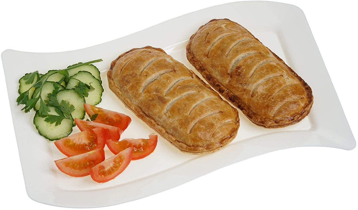 10 Pack Rectangular 10" x 15.75" Wavy Designed Plastic Ivory Large Dinner Plates - Decodine