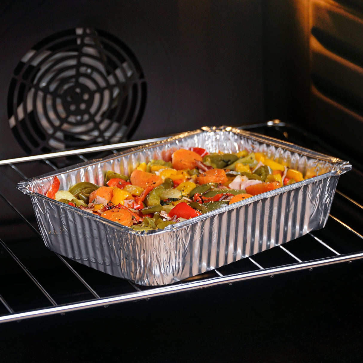 10 Pack Rectangular 2 Litre Aluminium Foil Container Trays with Lids - Decodine