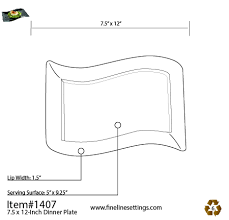 10 Pack Rectangular 7.5" x 12" Wavy Designed Plastic Clear Luncheon Plates - Decodine