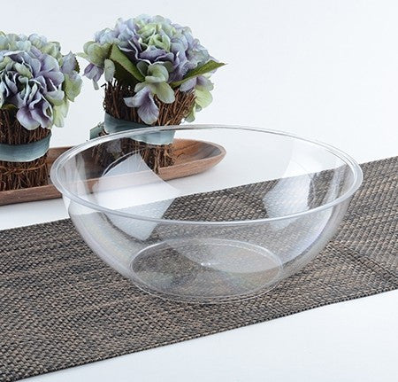 100 oz Clear Round Solid Plastic Serving Bowls - Decodine