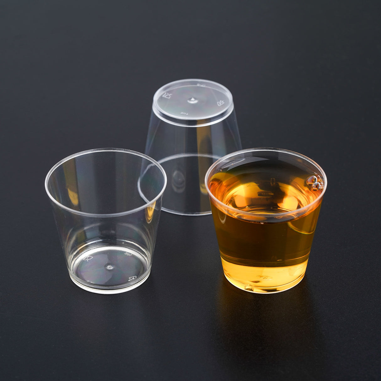 100 Pack 1oz Plastic Whisky Shot Glasses/Cups - Decodine