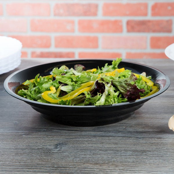 12" - 80 OZ. Black Low Profile Bowl - Decodine