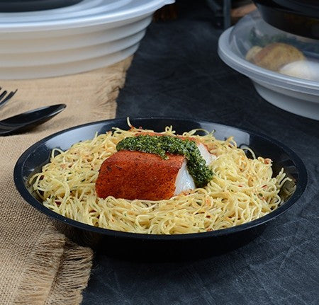 12" - 80 OZ. Black Low Profile Bowl - Decodine