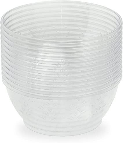 12 Pack 5oz Clear Designed Dessert/Salad Plates - Decodine