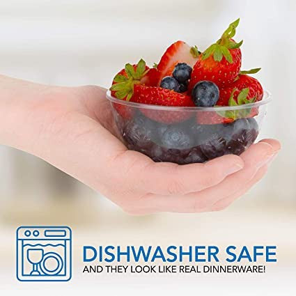 12 Pack 5oz Clear Designed Dessert/Salad Plates - Decodine