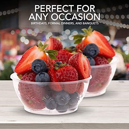 12 Pack 5oz Clear Designed Dessert/Salad Plates - Decodine