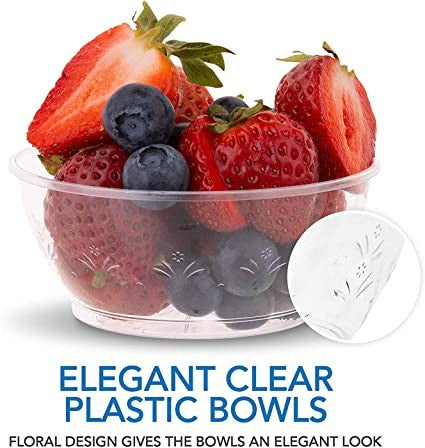 12 Pack 5oz Clear Designed Dessert/Salad Plates - Decodine