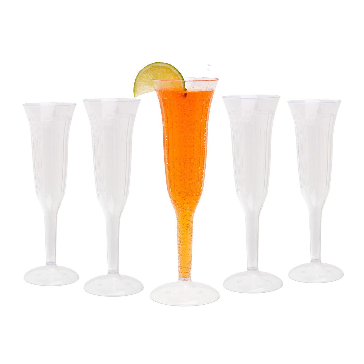 12 Pack 5oz Plastic Champagne Flutes/Glasses - Decodine