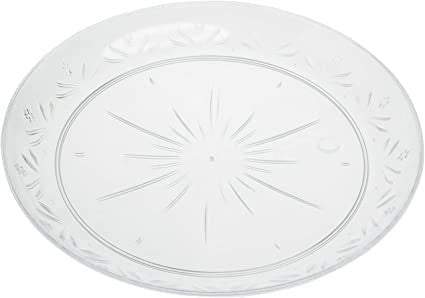 12 Pack 7" Clear Designed Salad Plates - Decodine