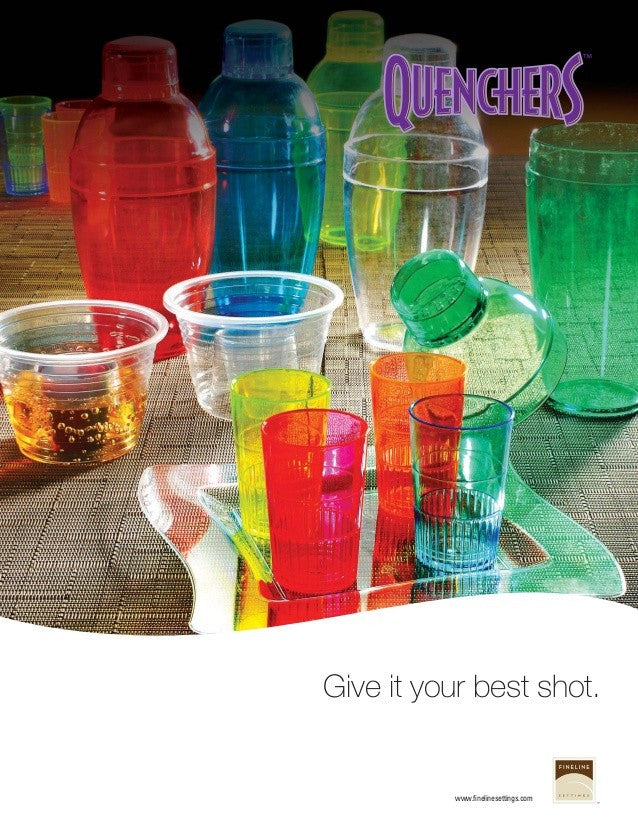 12 Pack Premium Plastic Shot Glasses Multi Colours - Decodine