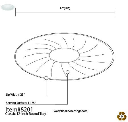 12" Round Platter Smoke - Decodine
