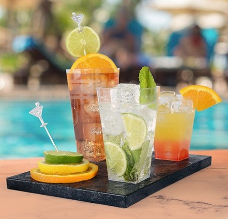 14 Pack 10oz Square Premium Plastic Tumbler - Decodine