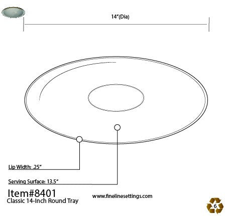 14" Round Platter Smoke - Decodine