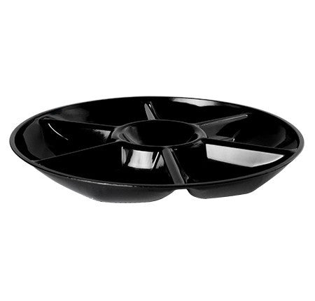 14" Sectional Plastic Compartment Platter Tray 7 Sections - Decodine