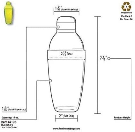 14oz Heavy Duty Plastic Cocktail Shakers - Decodine