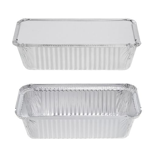 15 Pack 1 Litre Foil Pans Trays with Lids - Decodine