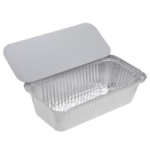 15 Pack 1 Litre Foil Pans Trays with Lids - Decodine