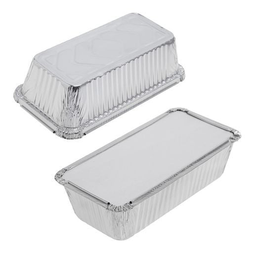 15 Pack 1 Litre Foil Pans Trays with Lids - Decodine