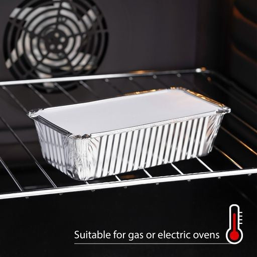 15 Pack 1 Litre Foil Pans Trays with Lids - Decodine