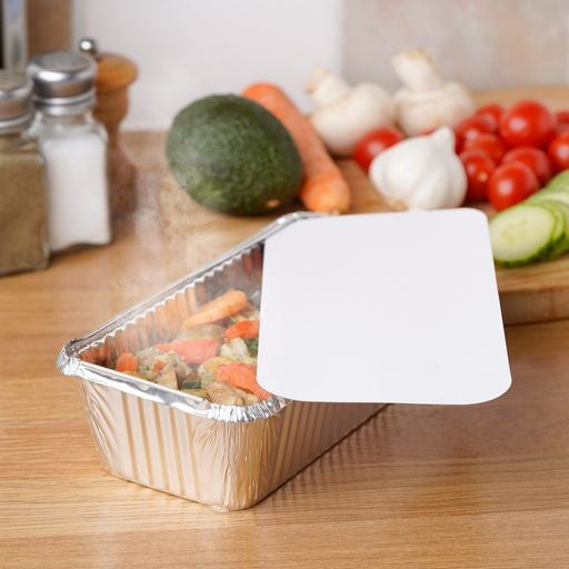 15 Pack 1 Litre Foil Pans Trays with Lids - Decodine