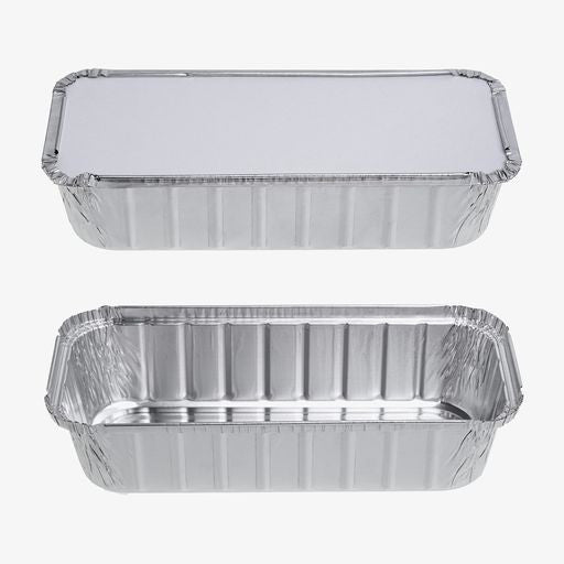 15 Pack Large 1.5 Litre Aluminium Loaf Foil Pans Tray with Lids - Decodine