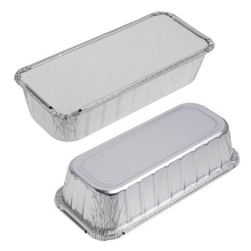 15 Pack Large 1.5 Litre Aluminium Loaf Foil Pans Tray with Lids - Decodine