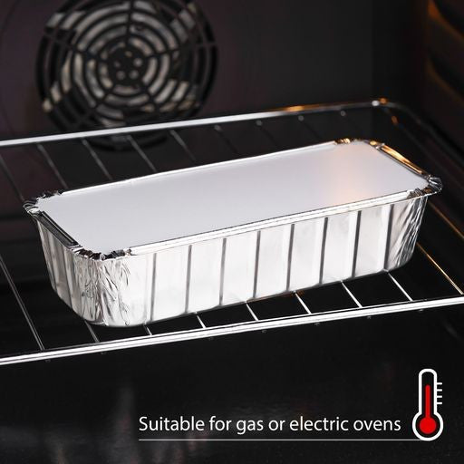 15 Pack Large 1.5 Litre Aluminium Loaf Foil Pans Tray with Lids - Decodine