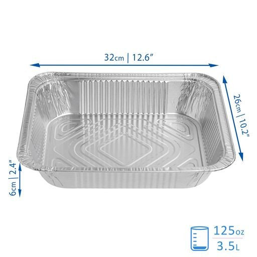 15 Pack 3.5 Litre Foil Pan Tray - Decodine