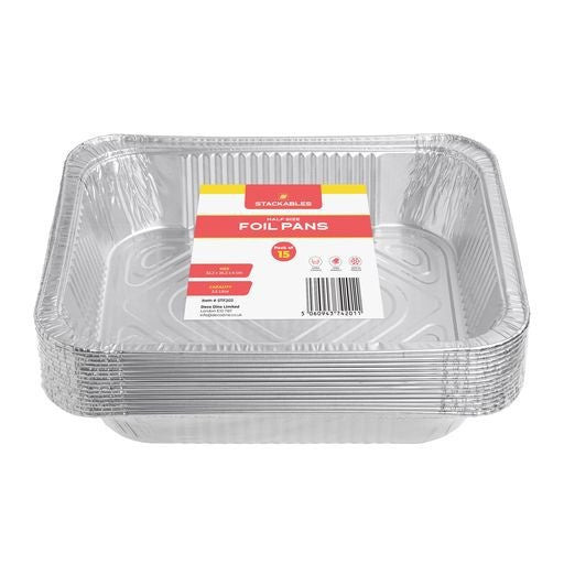 15 Pack 3.5 Litre Foil Pan Tray - Decodine