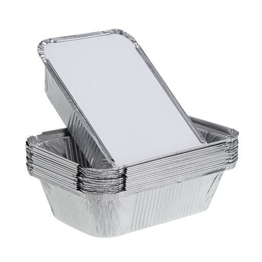 15 Pack 750ml Foil Pans Trays with Lids - Decodine