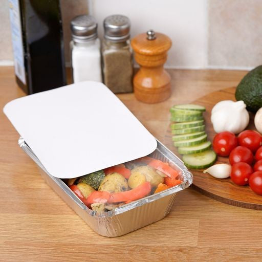 15 Pack 750ml Foil Pans Trays with Lids - Decodine