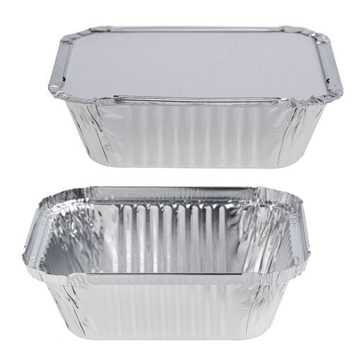 15 Pack Mini Portion Foil Pans Trays with Lids - Decodine