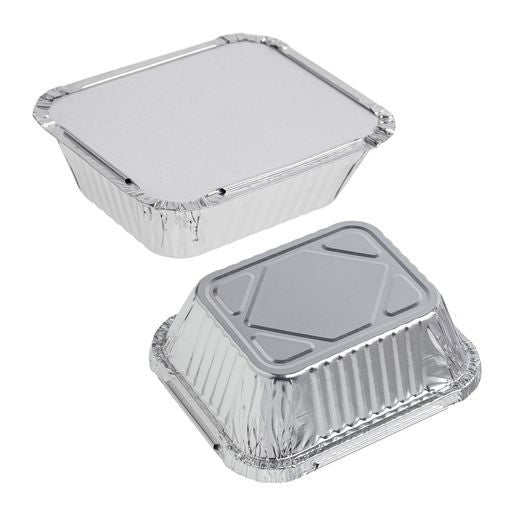 15 Pack Mini Portion Foil Pans Trays with Lids - Decodine