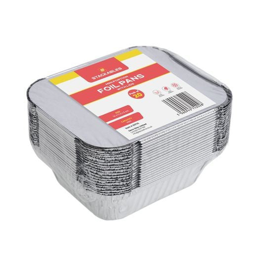 15 Pack Mini Portion Foil Pans Trays with Lids - Decodine