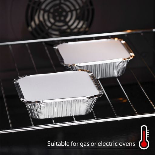 15 Pack Mini Portion Foil Pans Trays with Lids - Decodine