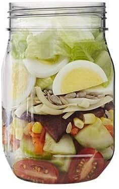 16 Pack 16oz Plastic Mason Jars - Choose Lids Seperately - Decodine