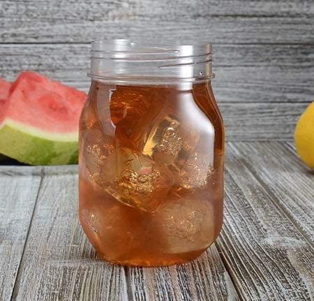 16 Pack 16oz Plastic Mason Jars - Choose Lids Seperately - Decodine