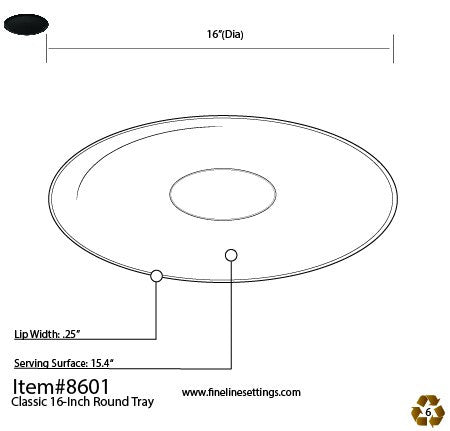 16" Round Platter Smoke - Decodine