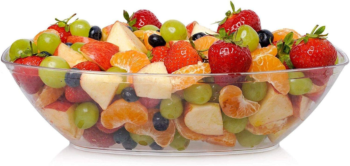 1.8 Litre Clear Rectangular Plastic Serving Bowls - Decodine