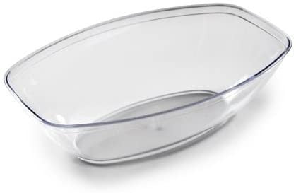 1.8 Litre Clear Rectangular Plastic Serving Bowls - Decodine
