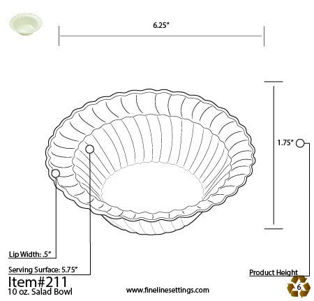 18 Pack 10oz Round Plastic Black Snack/Dessert Bowls - Decodine