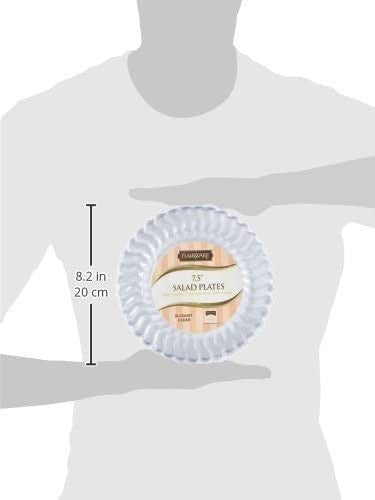 18 Pack 7.5" Round Plastic Black Dessert Plates - Decodine