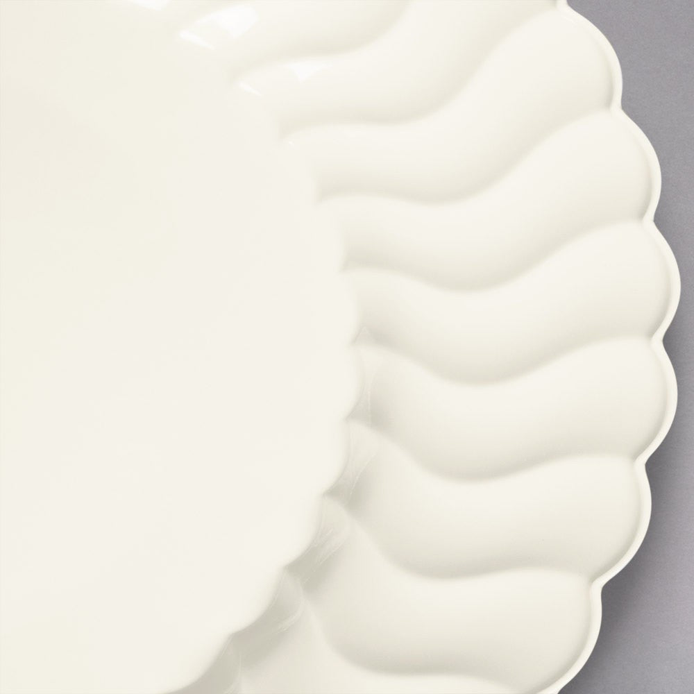 18 Pack 7.5" Round Plastic Ivory Dessert Plates - Decodine