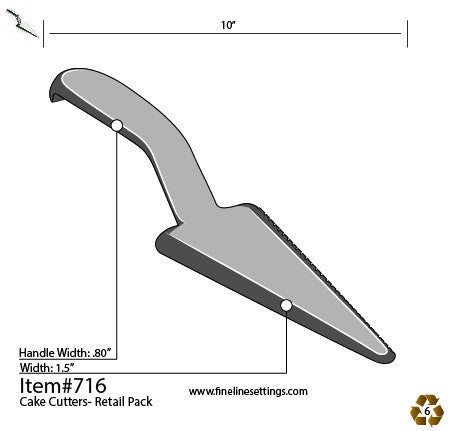 2 Pack Silver Cake Cutter/Server - Decodine