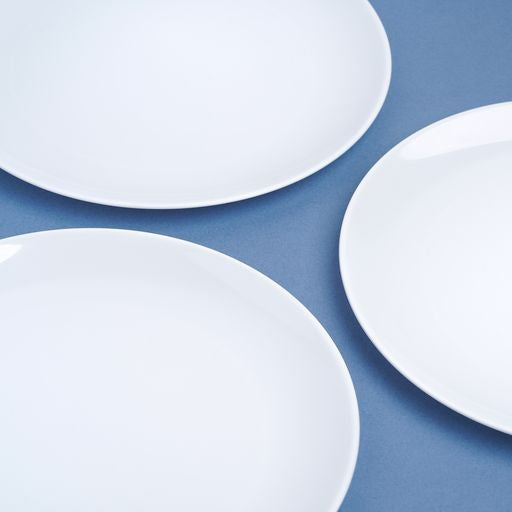 20 Pack 10.5" White Hard Plastic Classic Plates - Decodine