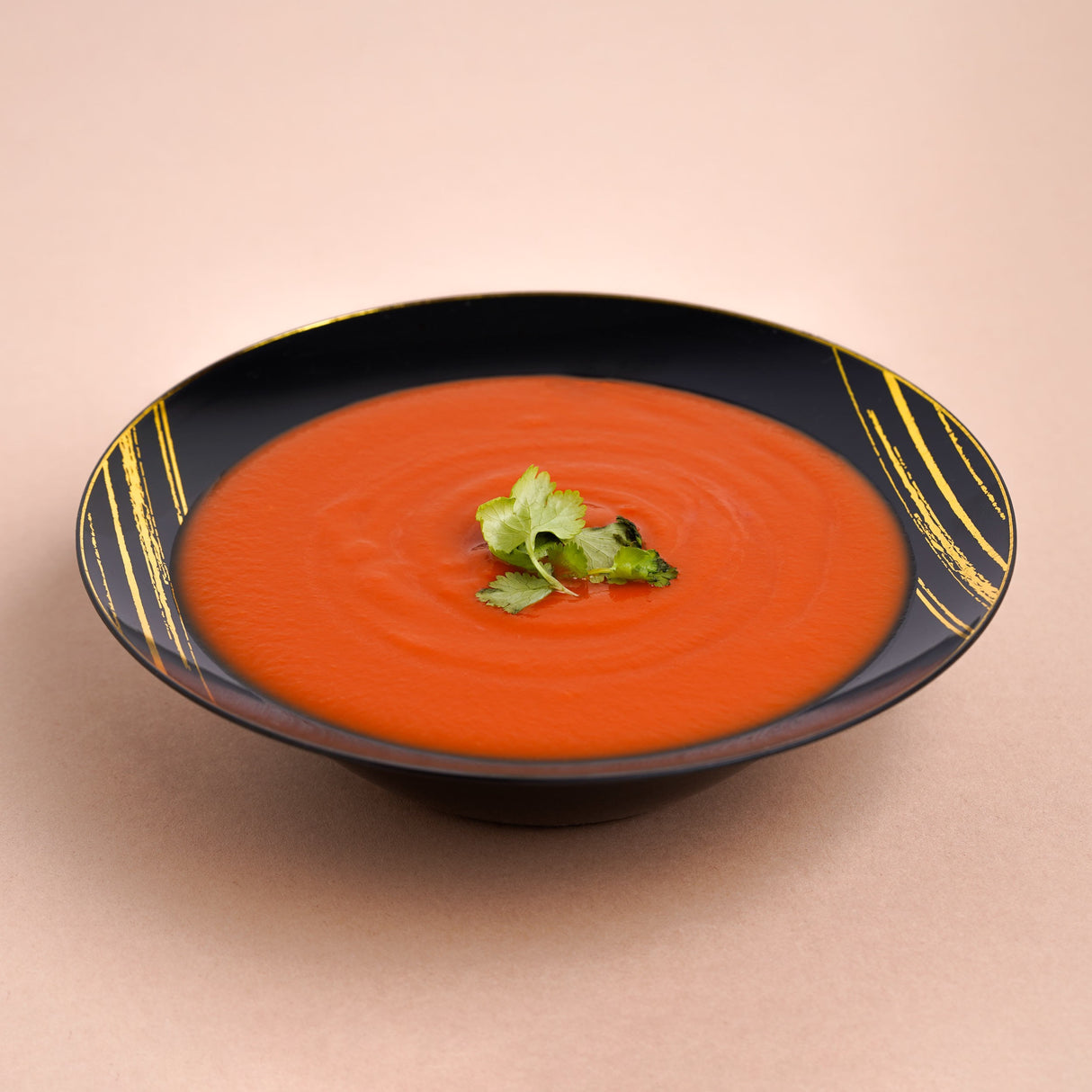 20 Pack 10oz Plastic Black & Gold Designed Party/Soup Bowls - Decodine